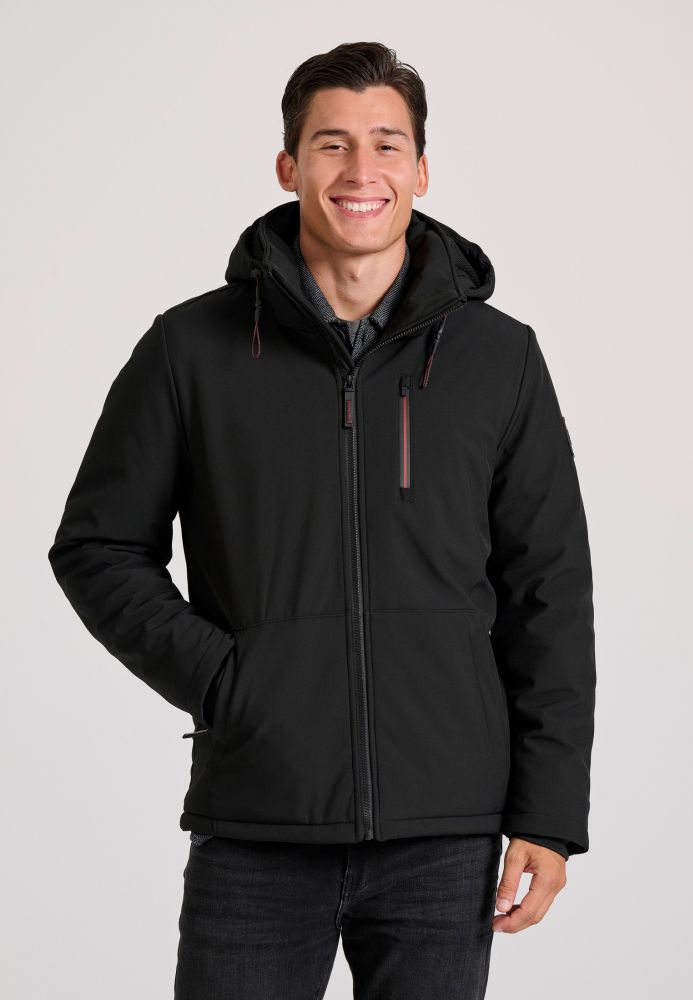 Softshell μπουφάν με ελαφριά επένδυση και κουκούλα