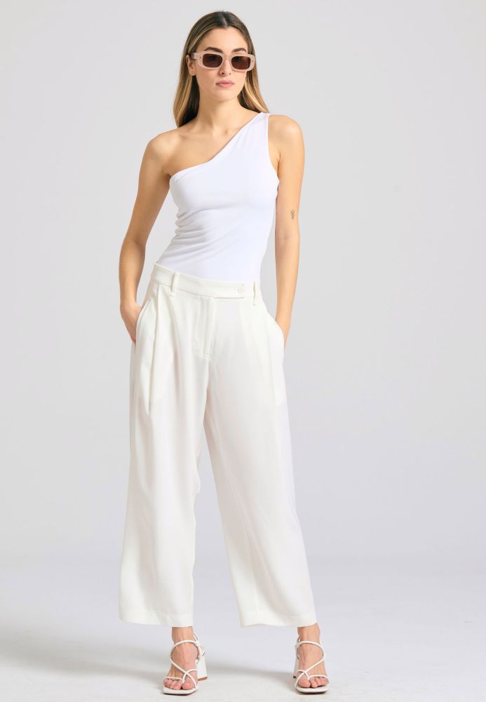 Off shoulder μονόχρωμο κορμάκι