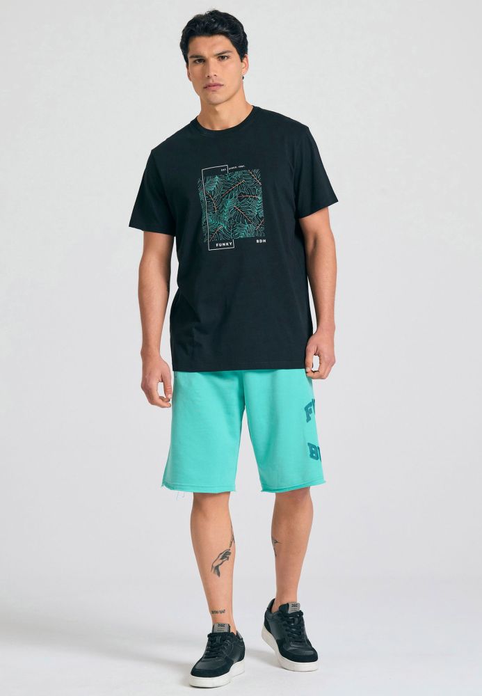 T-shirt με abstract frame τύπωμα