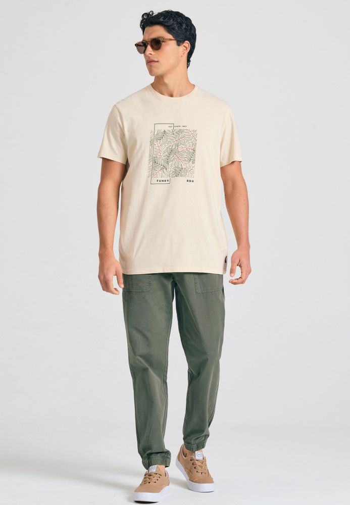 T-shirt με abstract frame τύπωμα