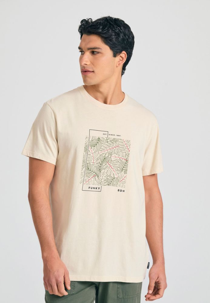 T-shirt με abstract frame τύπωμα