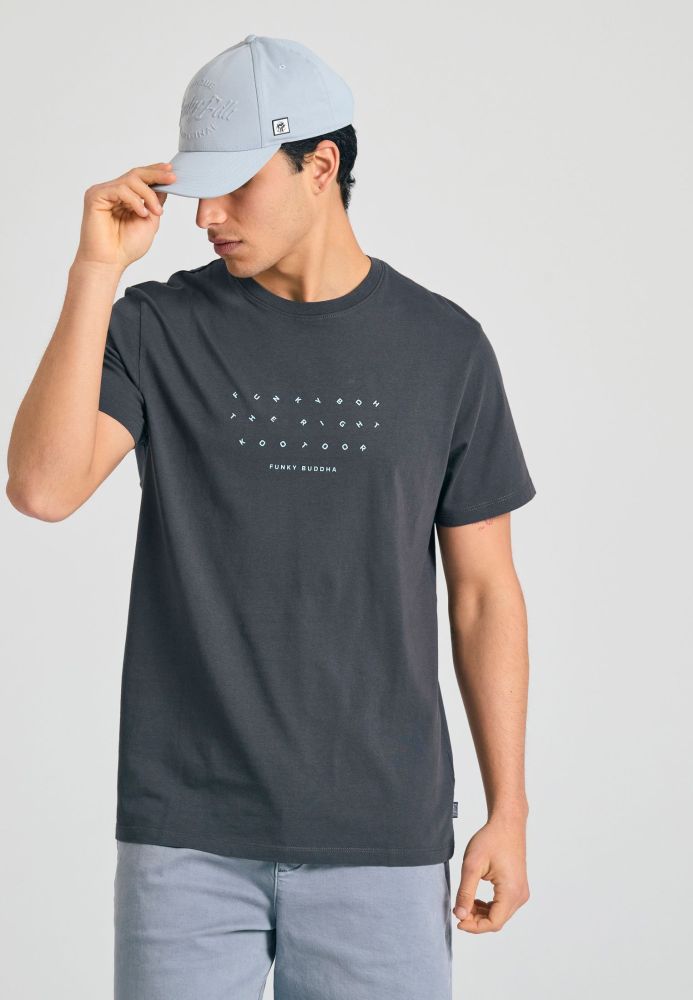 T-shirt με text artwork τύπωμα