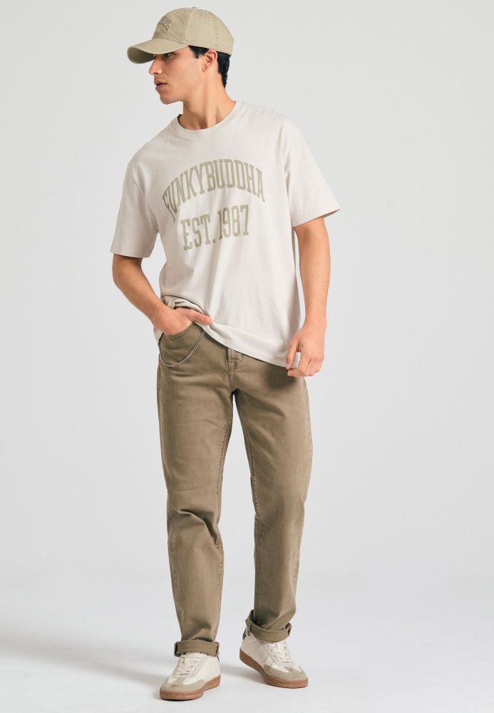 Relaxed fit t-shirt με branded τύπωμα
