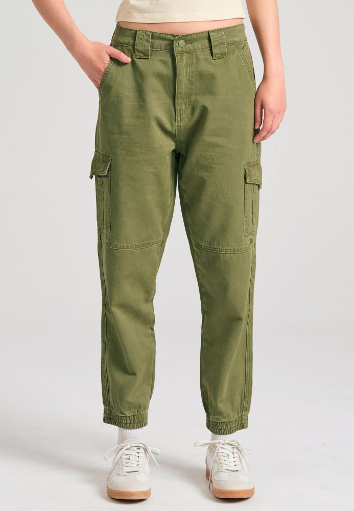 Γυναικείο garment dyed cargo παντελόνι