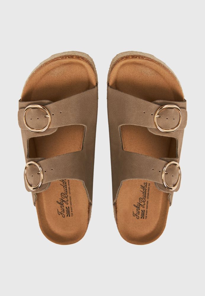 Γυναικεία suede σανδάλια
