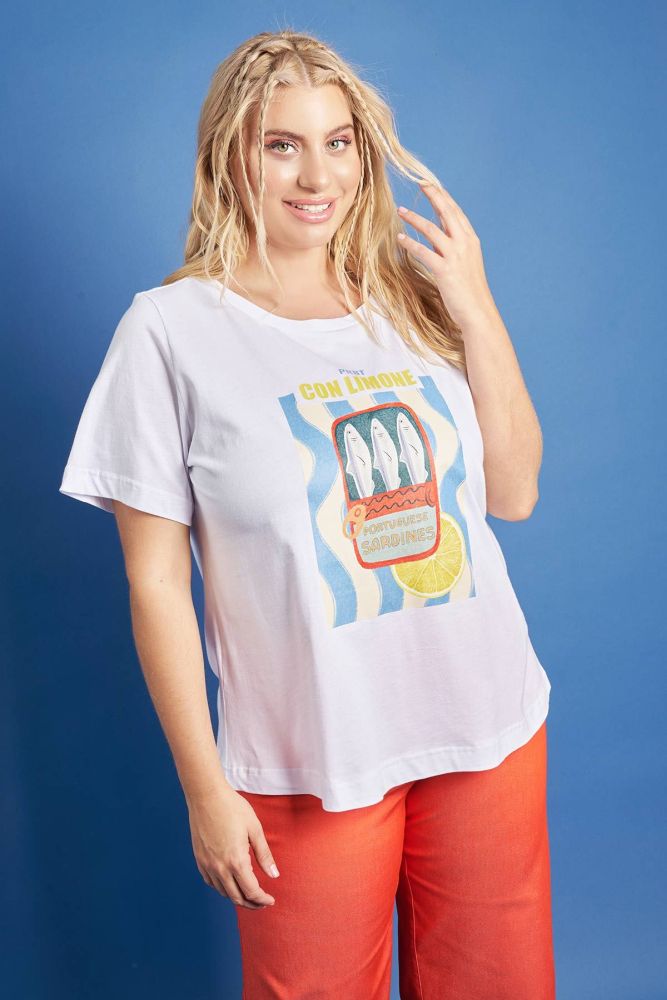 PRBT T-Shirt βαμβακερό με στάμπα Portuguese Sardines