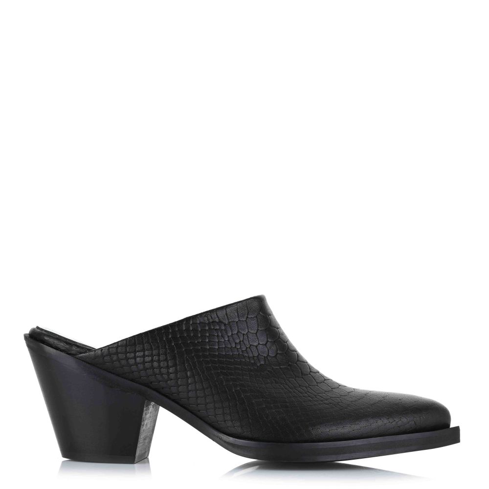 Δερμάτινα Mules So Chic By Vsk Zoya 5002-01 Black