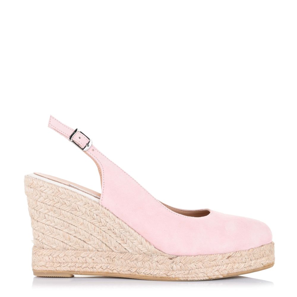 Δερμάτινες Suede Εσπαντρίγιες Sofia Manta 979 Baby Pink