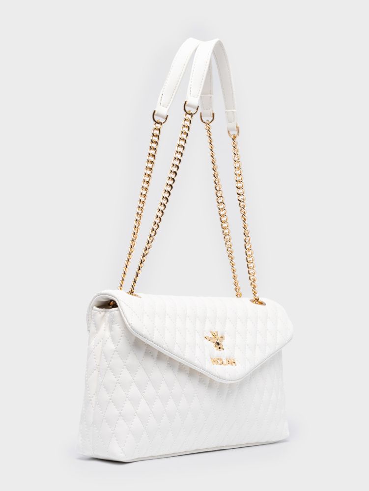 NOLAH ΤΣΑΝΤΑ ΩΜΟΥ STACY WHITE LIGHT GOLD