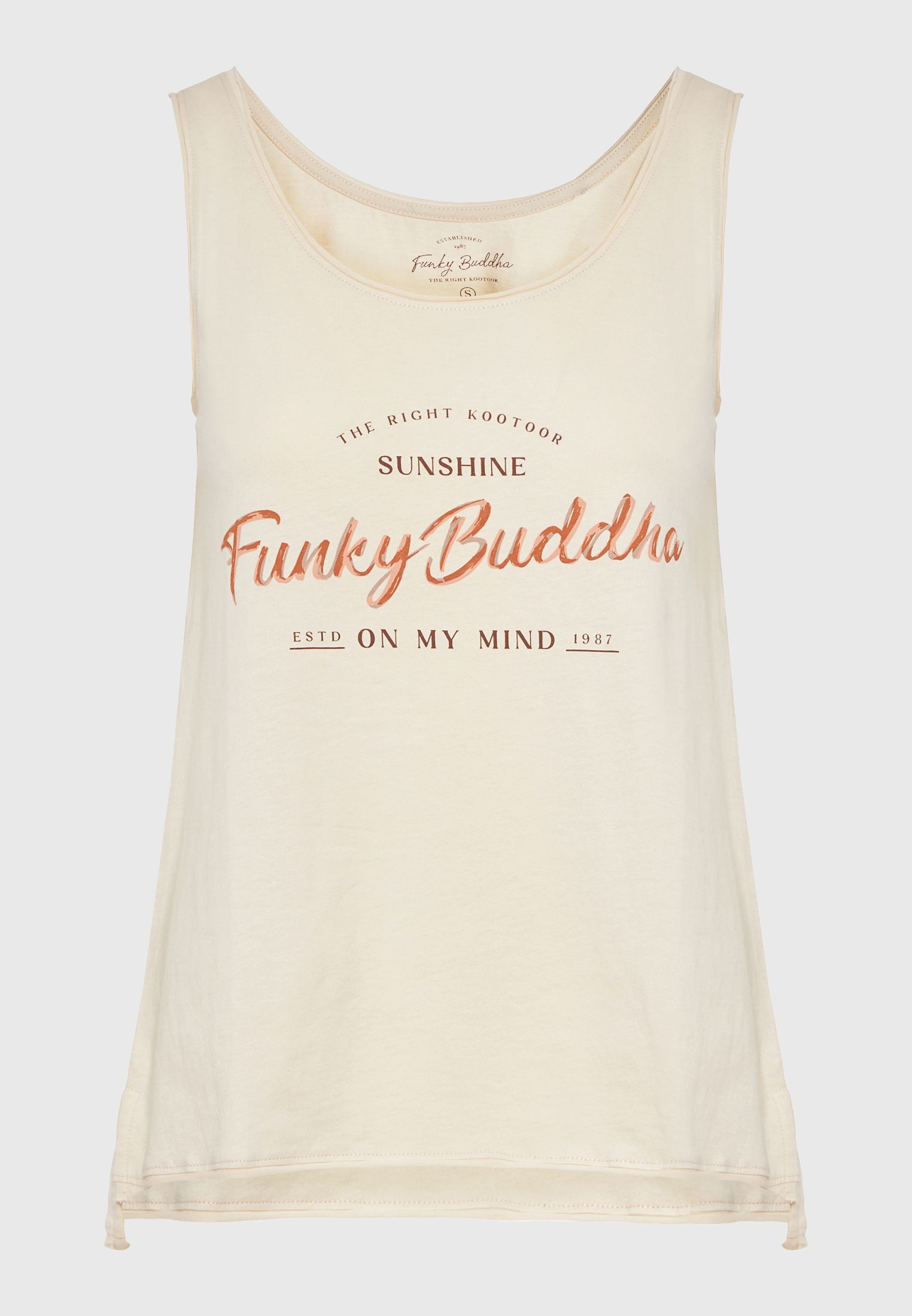 Tank top με Funky Buddha τύπωμα από οργανικό βαμβάκι