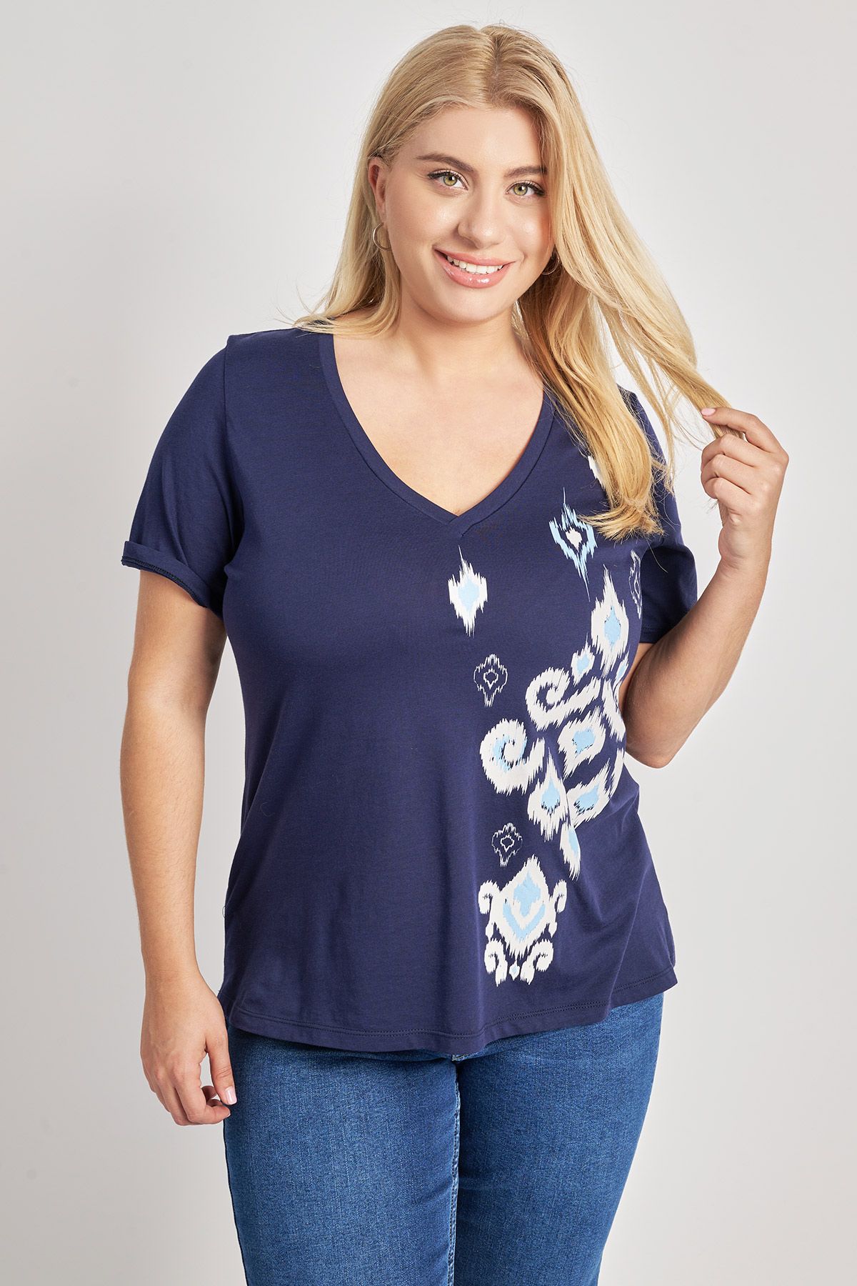 T-shirt βαμβακερό με στάμπα