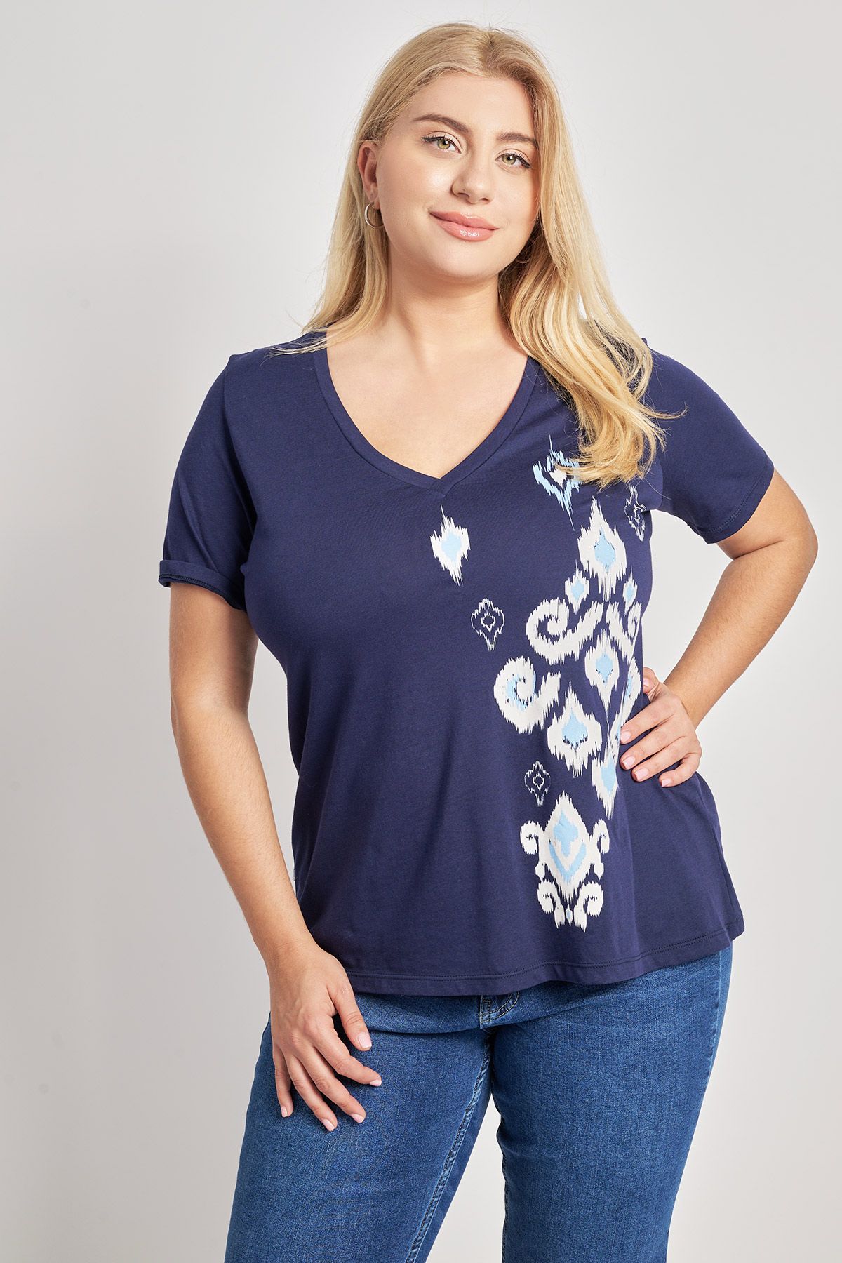 T-shirt βαμβακερό με στάμπα
