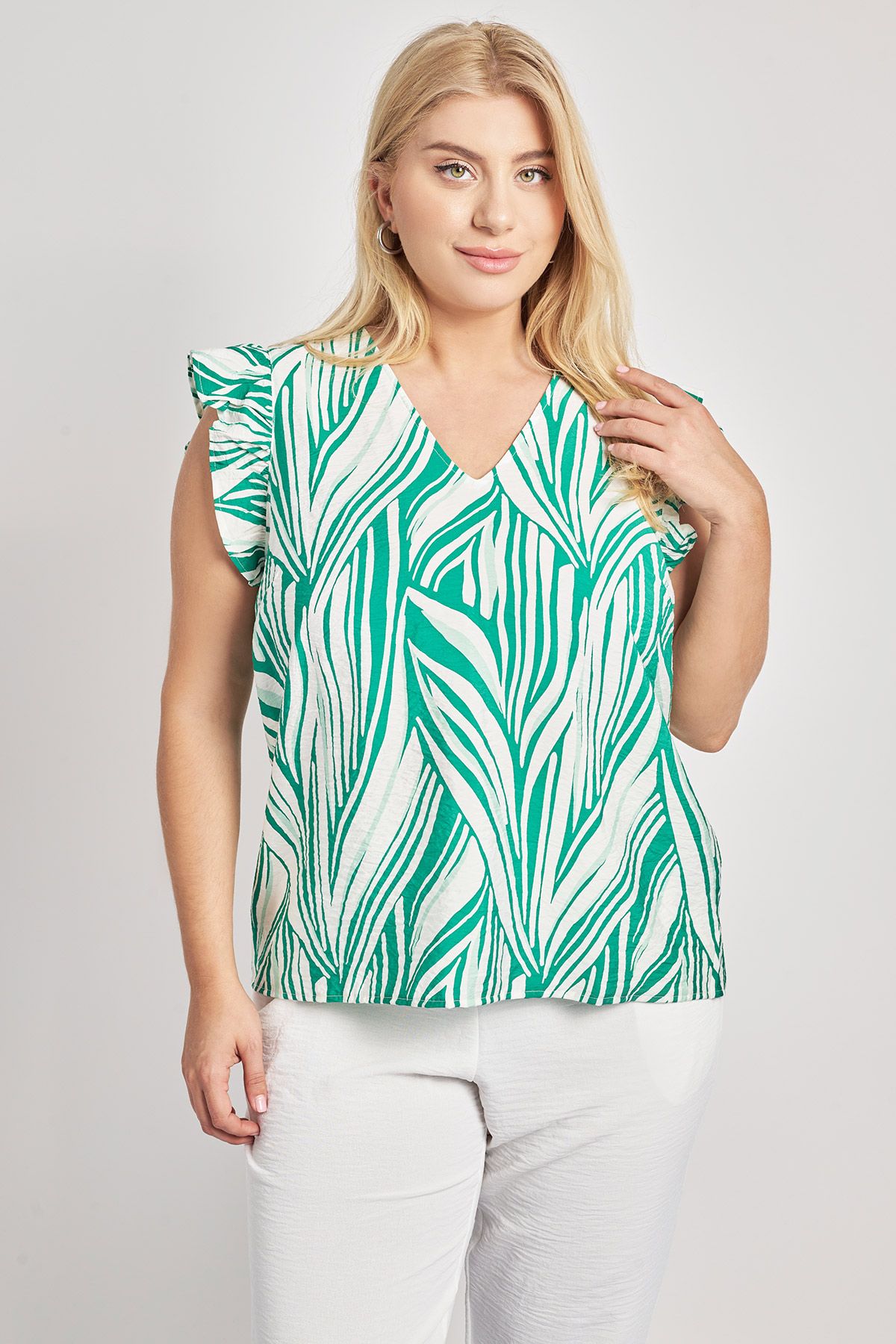 Εμπριμέ μπλούζα VERO MODA