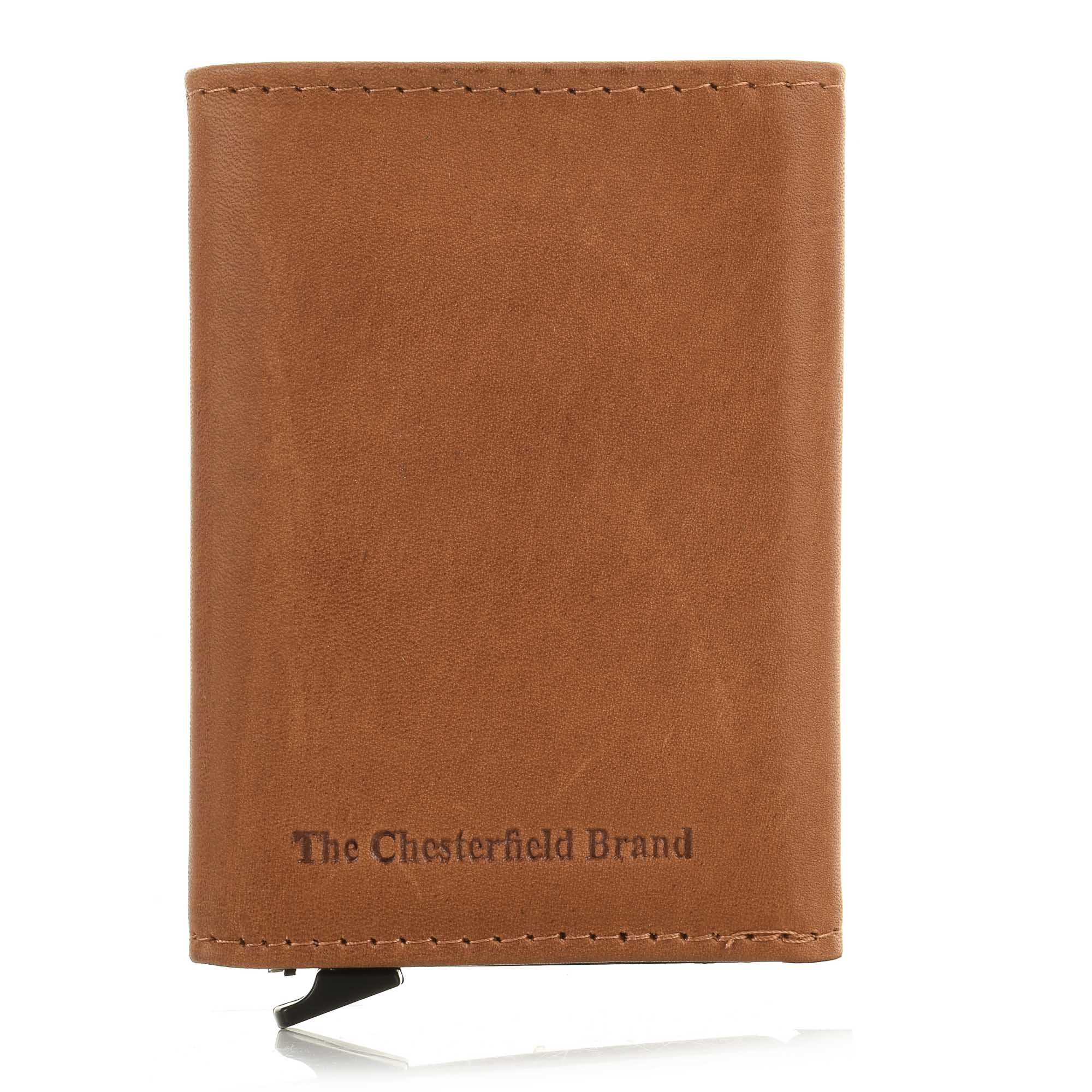 Slide-Up Δερμάτινη Καρτοθήκη-Πορτοφολάκι The Chesterfield Brand Lancaster C08.0380 31 Cognac