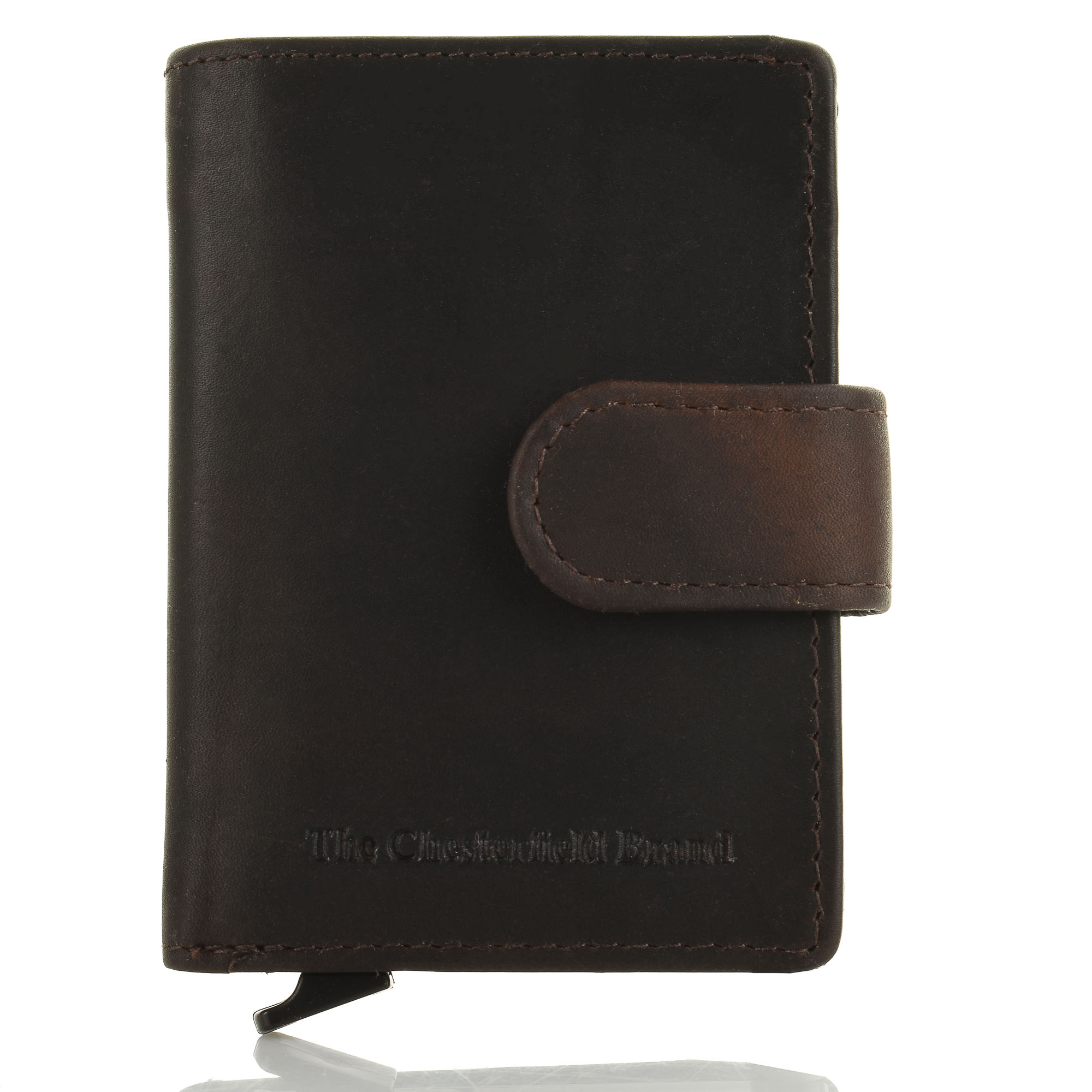 Slide-Up Δερμάτινη Καρτοθήκη-Πορτοφολάκι The Chesterfield Brand Loughton C08.0381 01 Brown