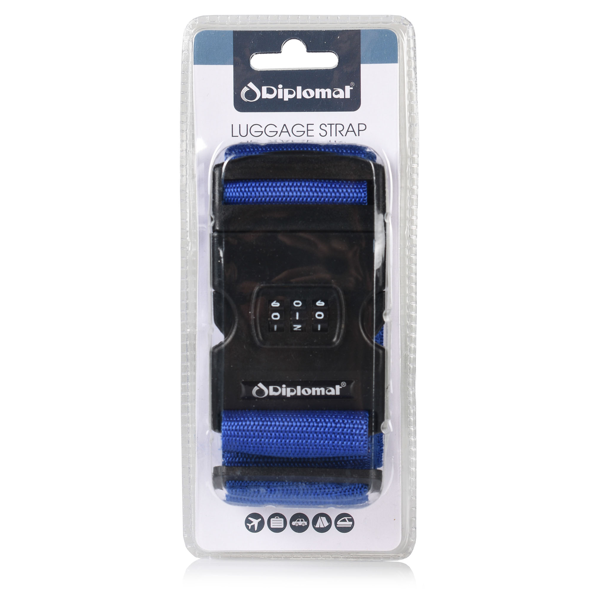 Ιμάντας Βαλίτσας με 3ψήφιο Συνδυασμό Diplomat Accessories Collection ACSTRAP2 Μπλε