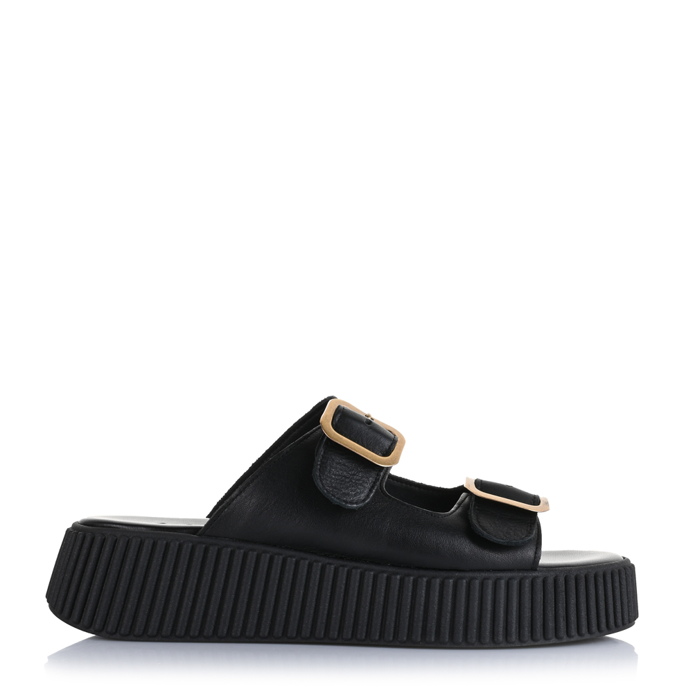 Δερμάτινα Flatform Σανδάλια Unveil 419 Μαύρο