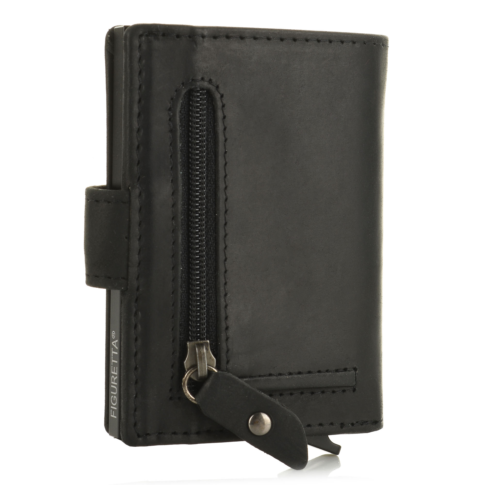 Slide-Up Δερμάτινη Καρτοθήκη-Πορτοφολάκι The Chesterfield Brand Loughton C08.0381 00 Black