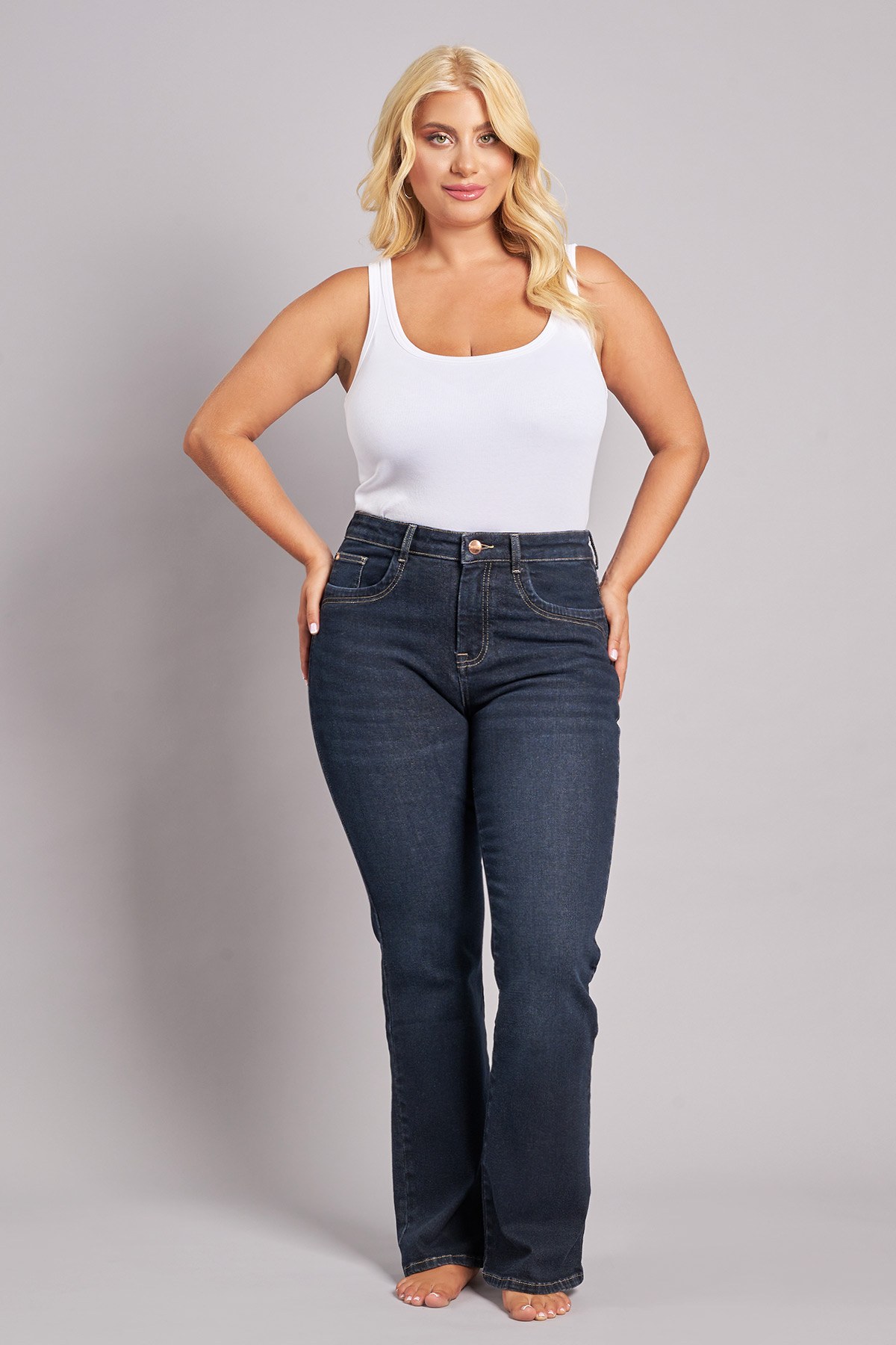 Τζιν παντελόνι Flare fit ψηλόμεσο