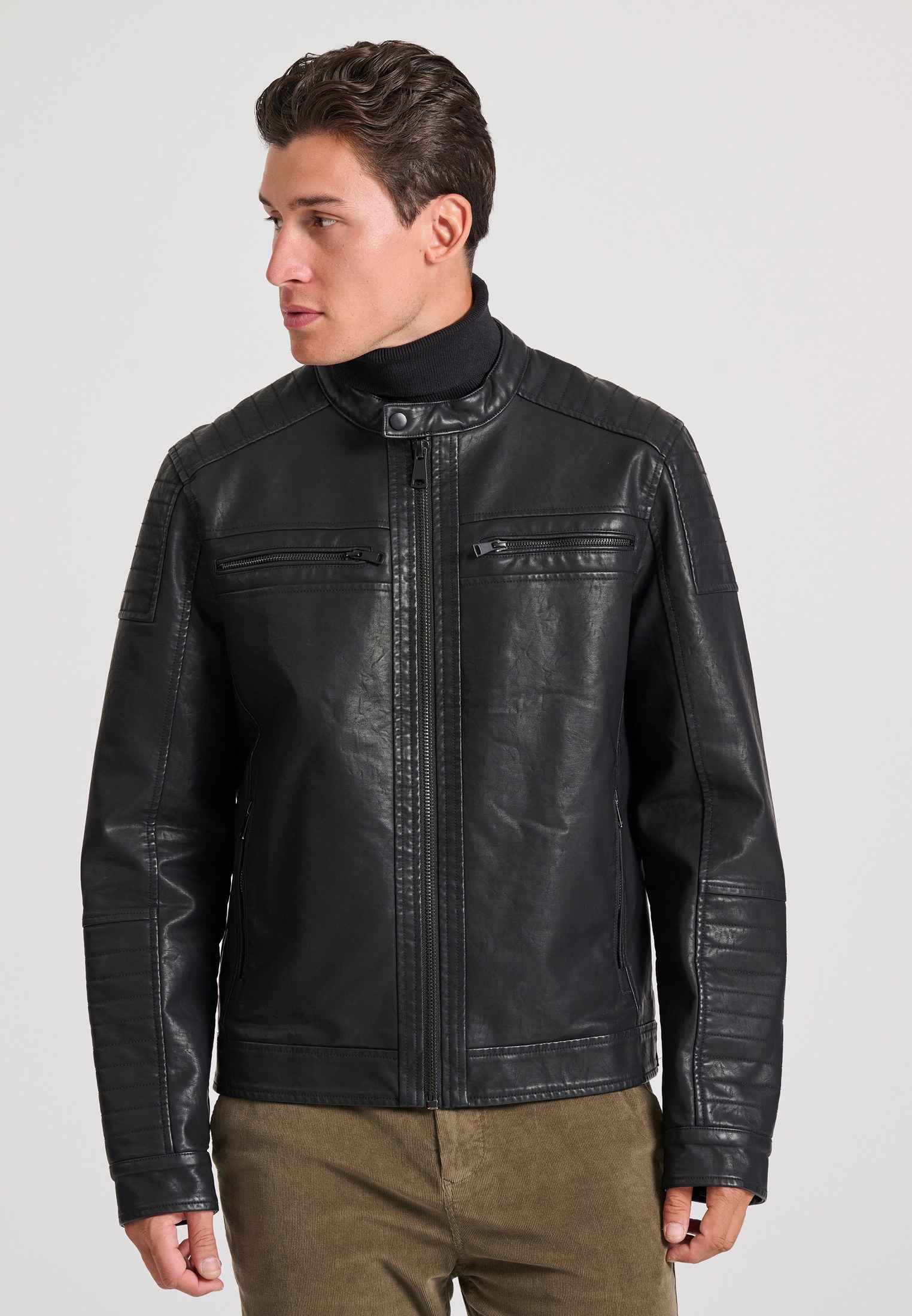 Biker μπουφάν από οικολογικό δέρμα (PU)
