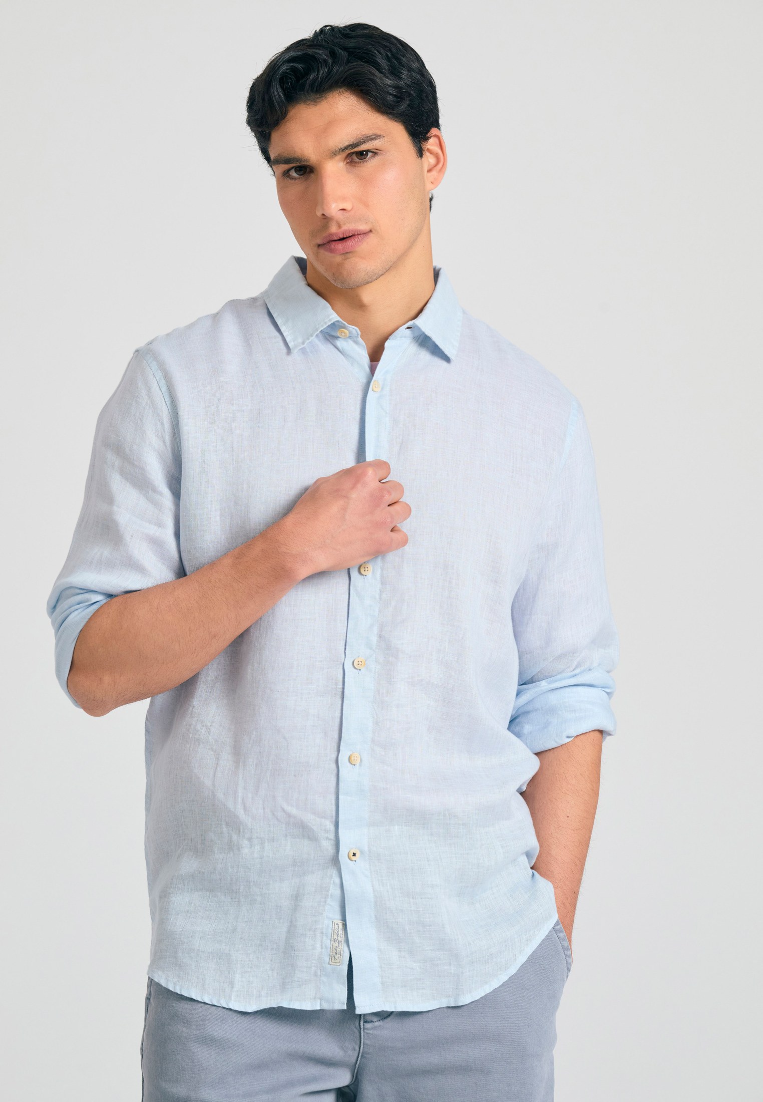 Garment dyed λινό πουκάμισο - The essentials