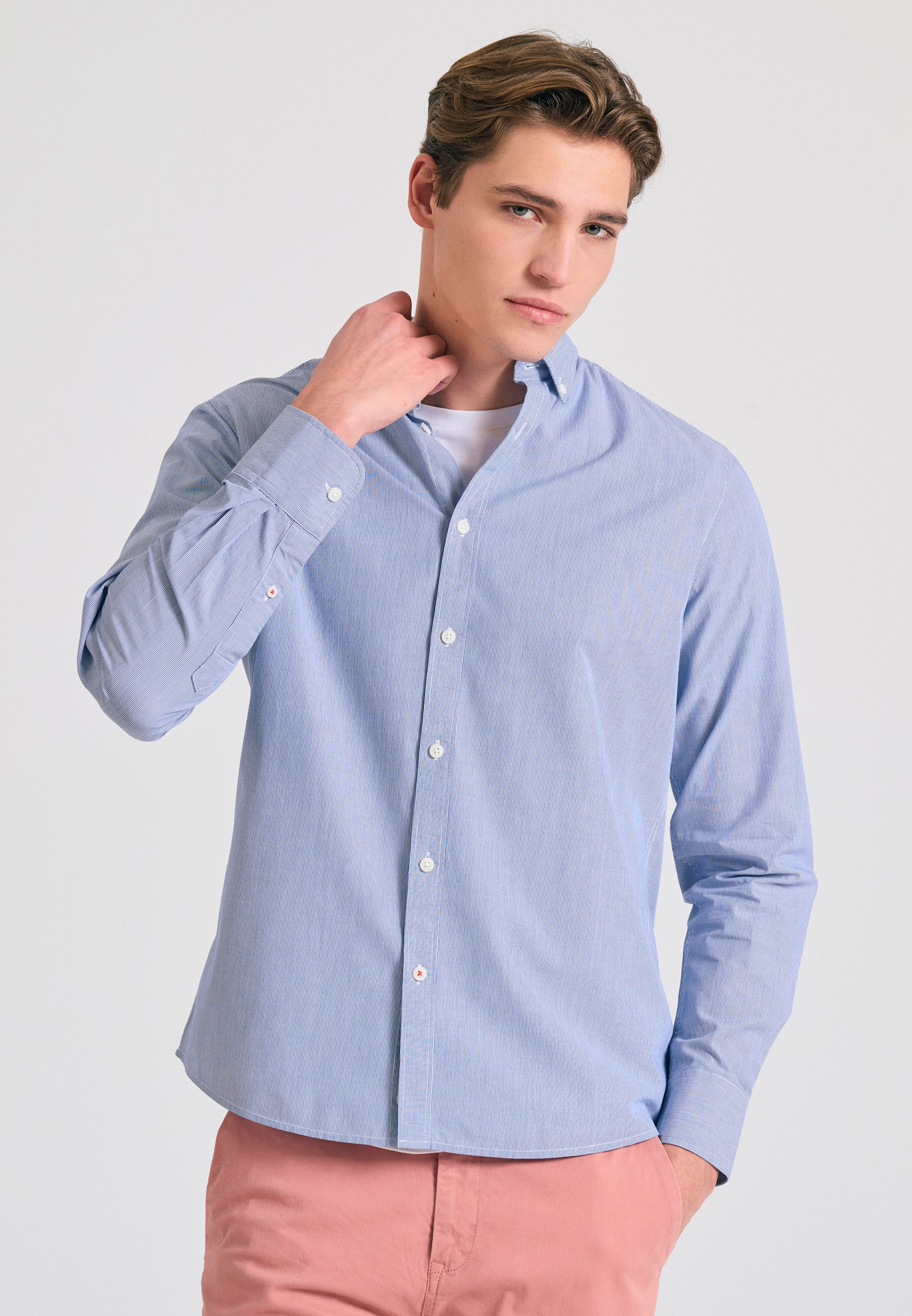 Yarn dyed oxford ριγέ πουκάμισο