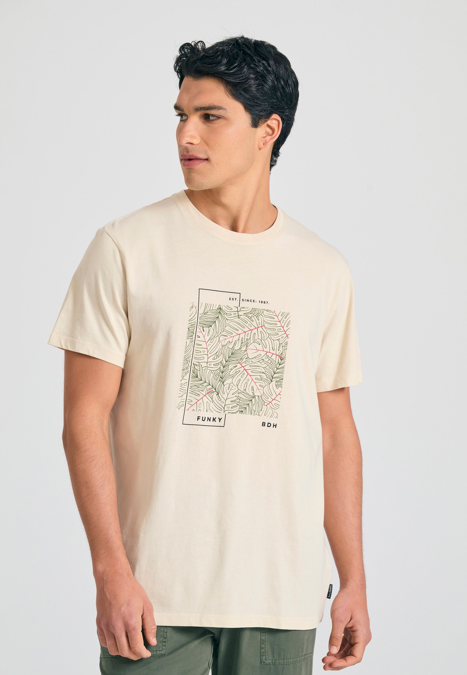 T-shirt με abstract frame τύπωμα