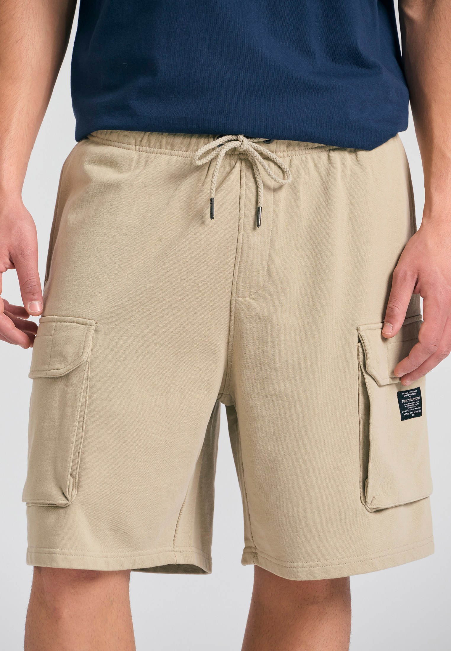 Loose tapered fit αθλητική cargo βερμούδα