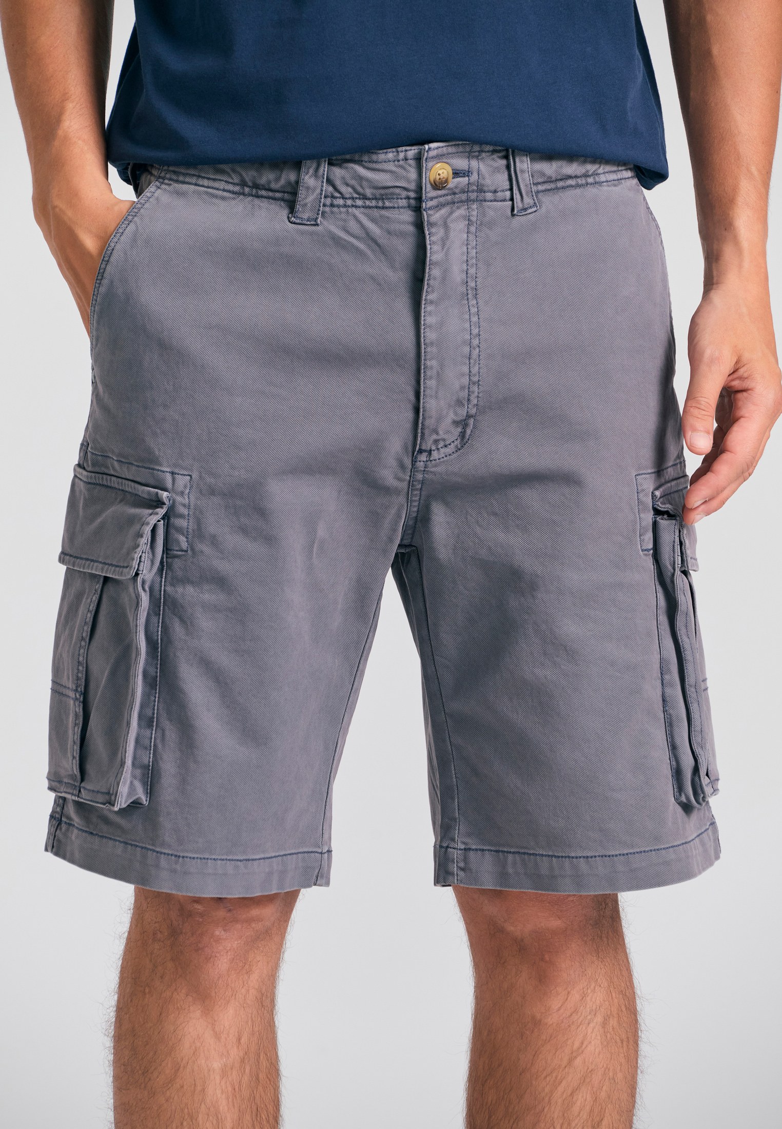 Loose fit garment dyed cargo βερμούδα