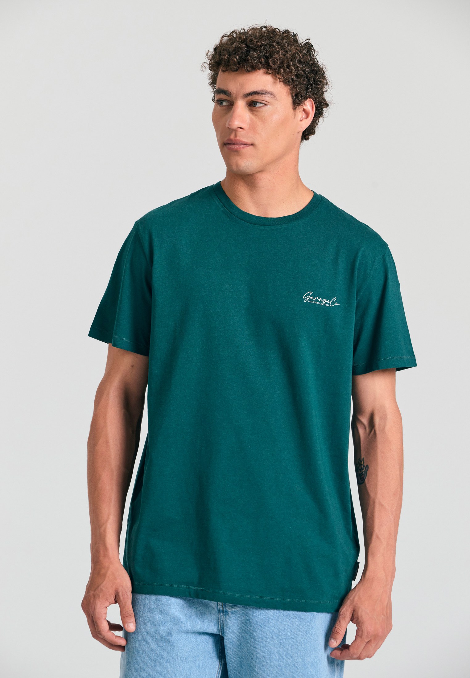 T-shirt με τύπωμα στην πλάτη Garage 55.