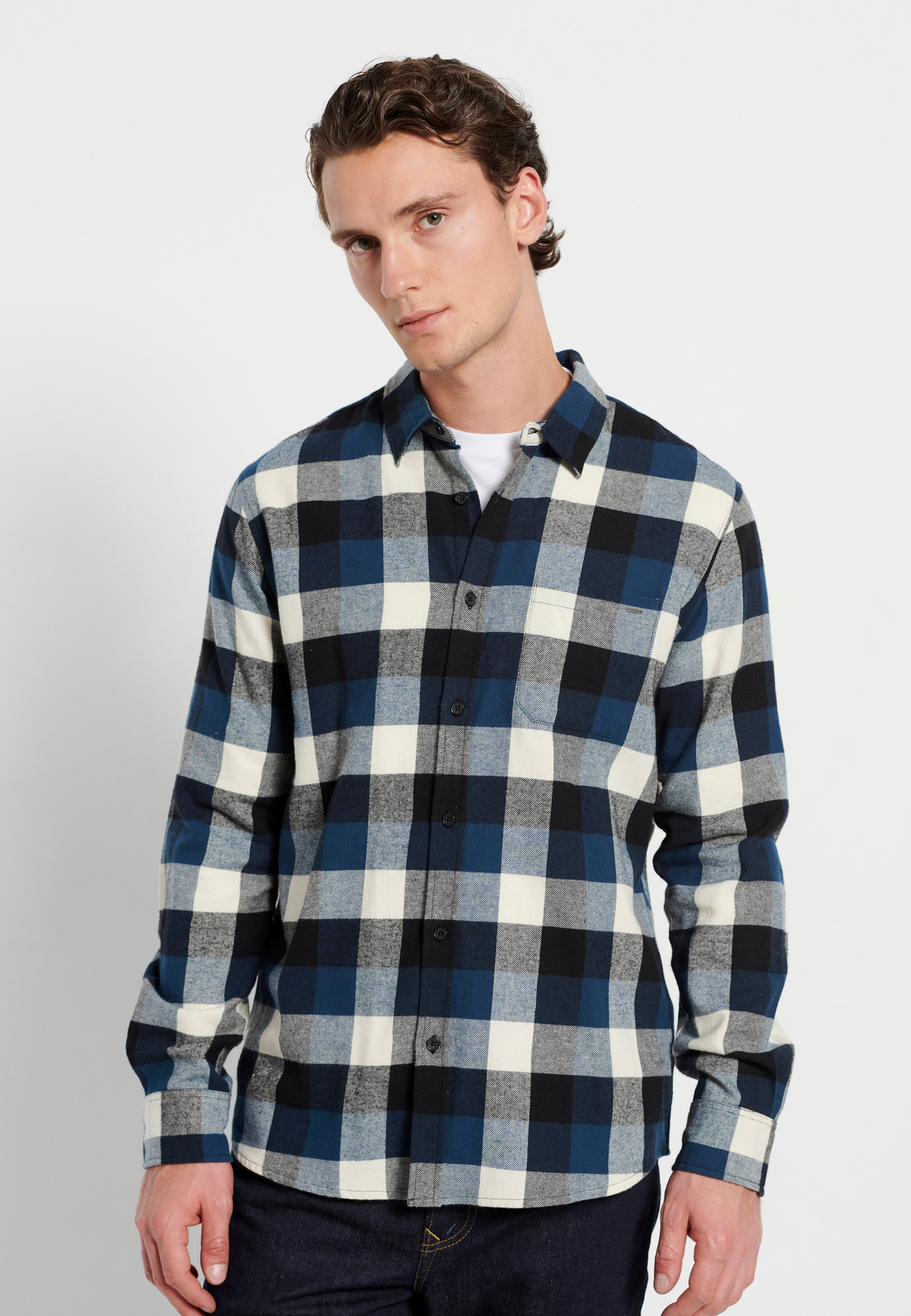 Flannel καρό πουκάμισο με τσέπη