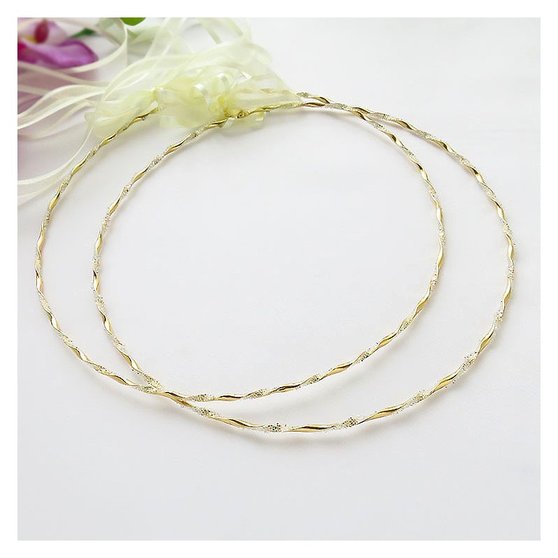 Στέφανα γάμου επίχρυσα με Crystal glitter ST146