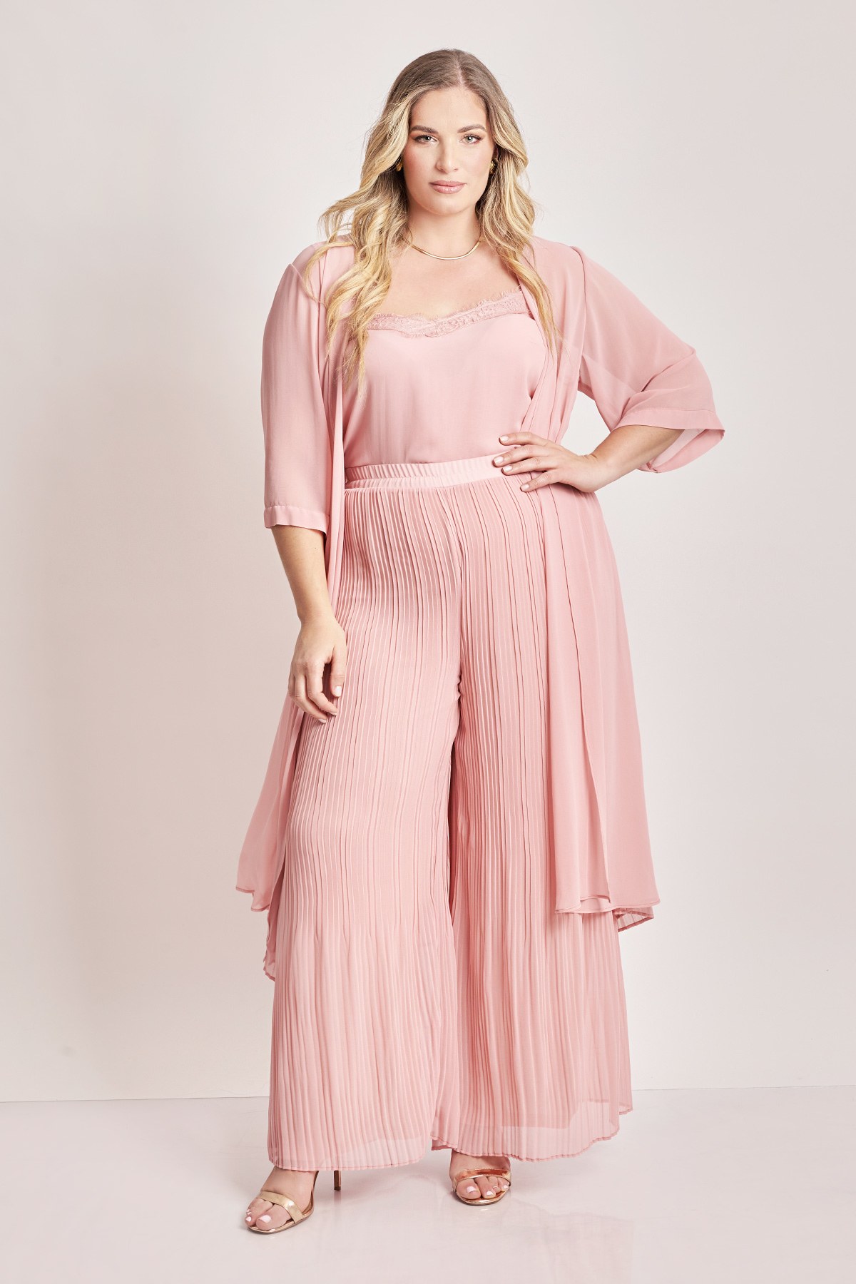 Παντελόνα chiffon πλισέ