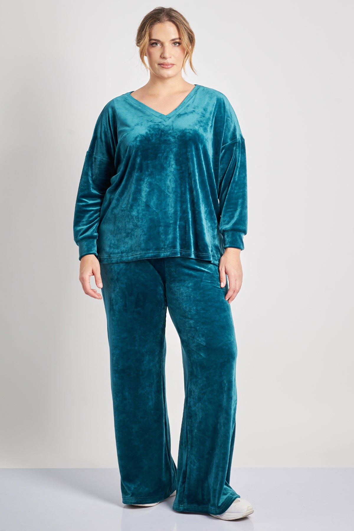 Βελούδινο παντελόνι Wide Leg