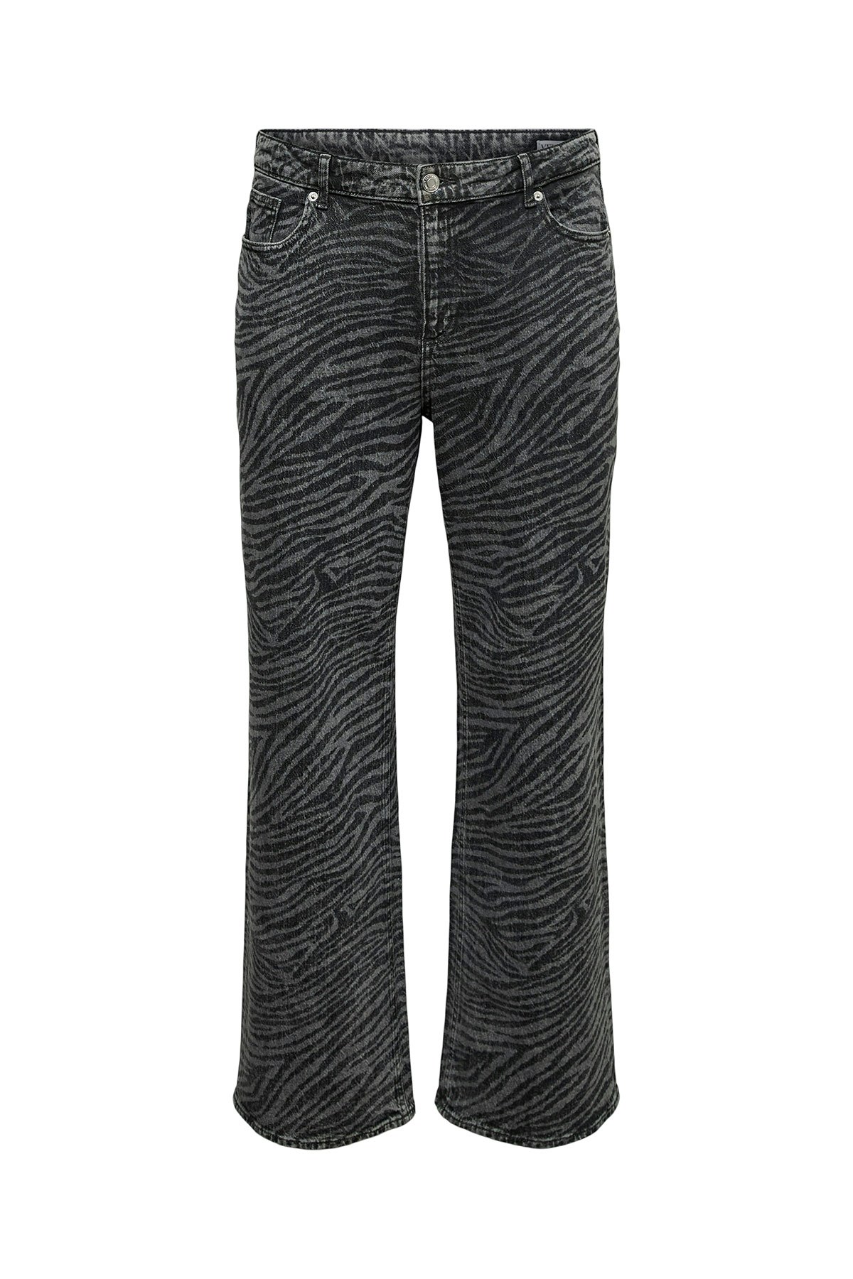 Τζιν παντελόνι wide-leg με μοτίβο ζέβρα VERO MODA