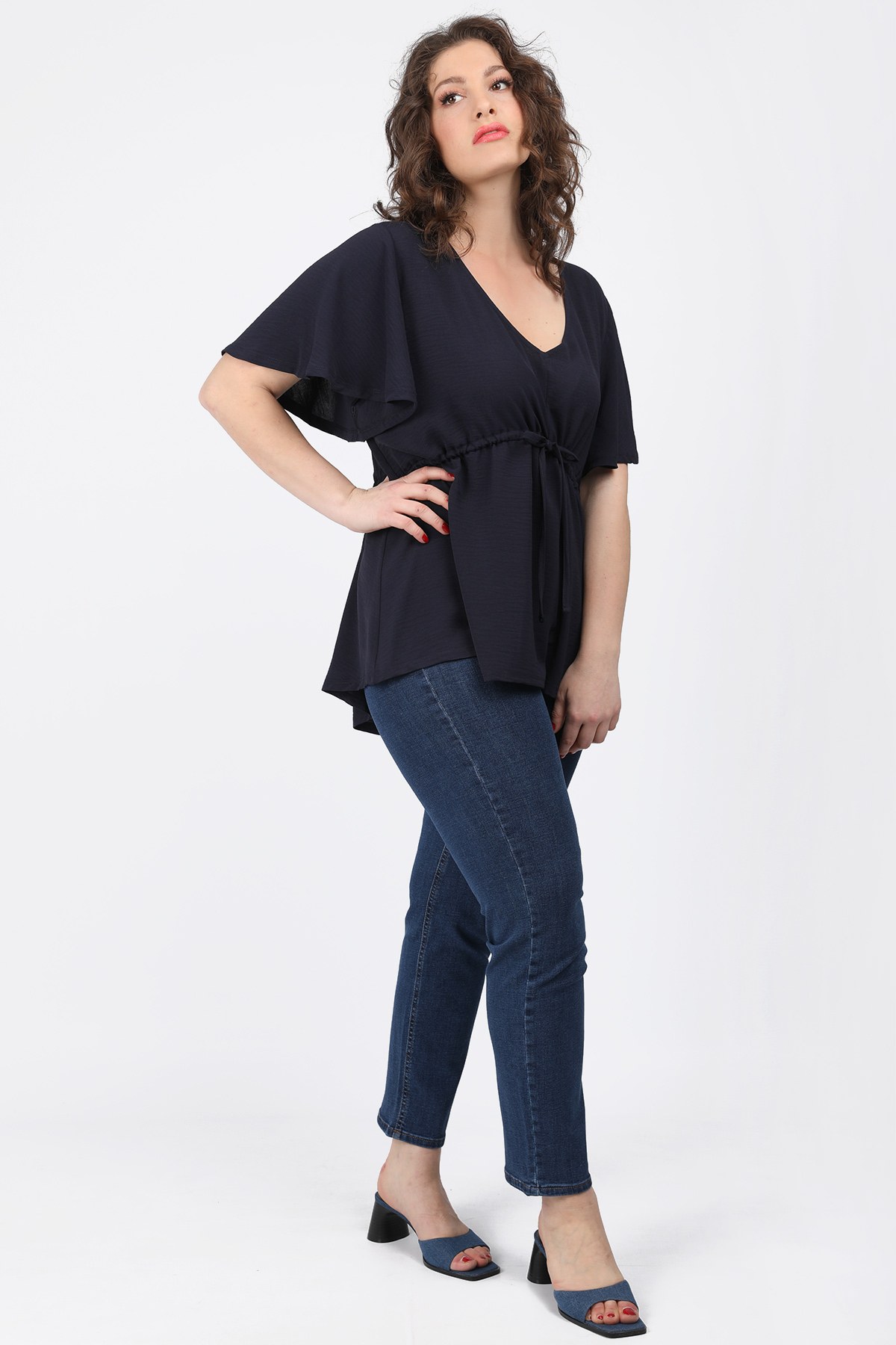 Jeggings denim με ελαστική μέση