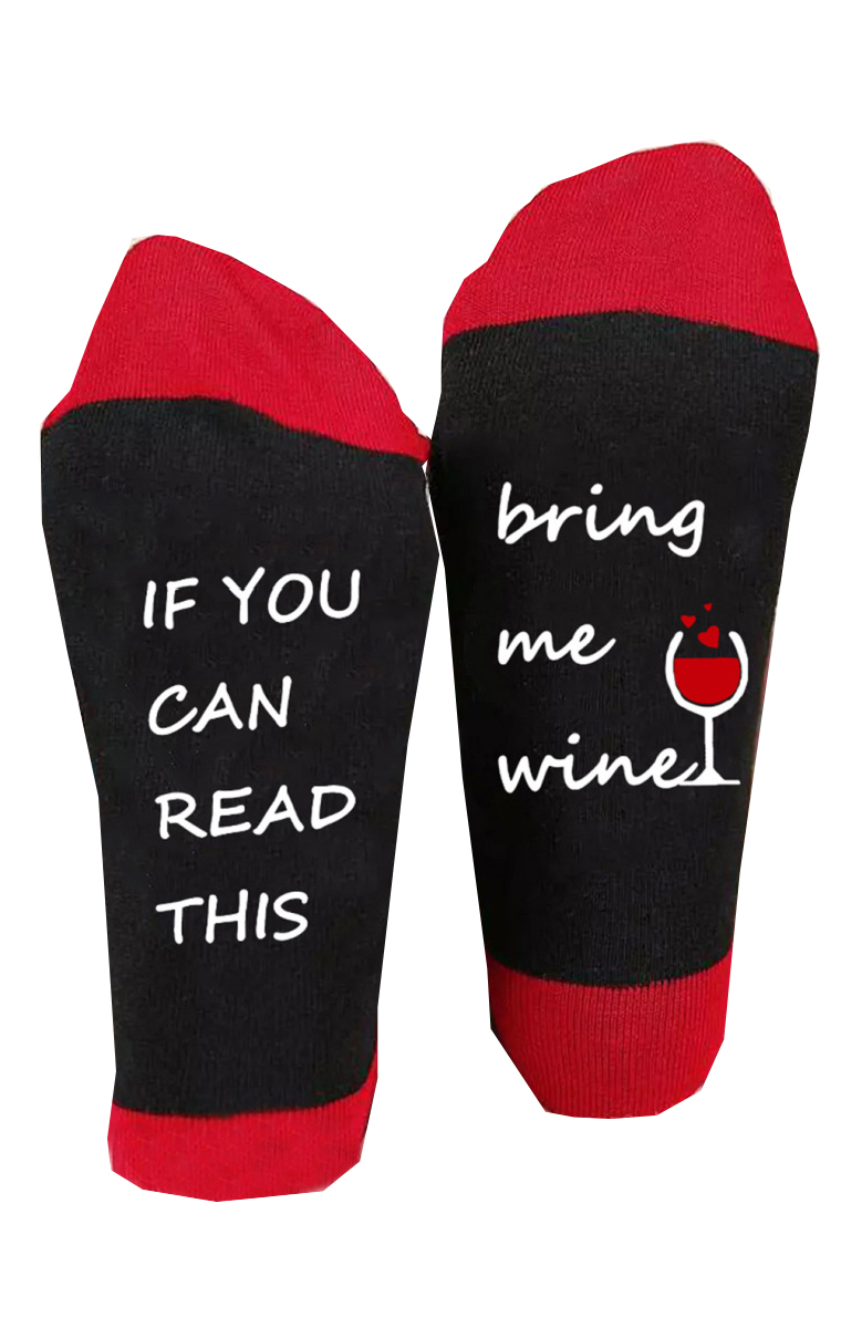 Κάλτσες Bring Wine - Μαύρο-Κόκκινο - LC09529-Μαύρο-Κόκκινο-36/41