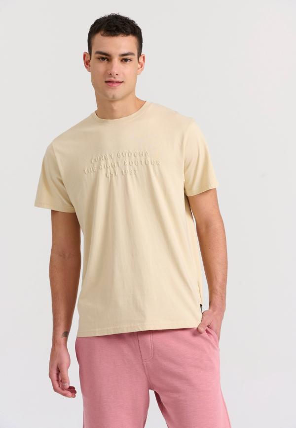 T-shirt με embossed τύπωμα στο στήθος