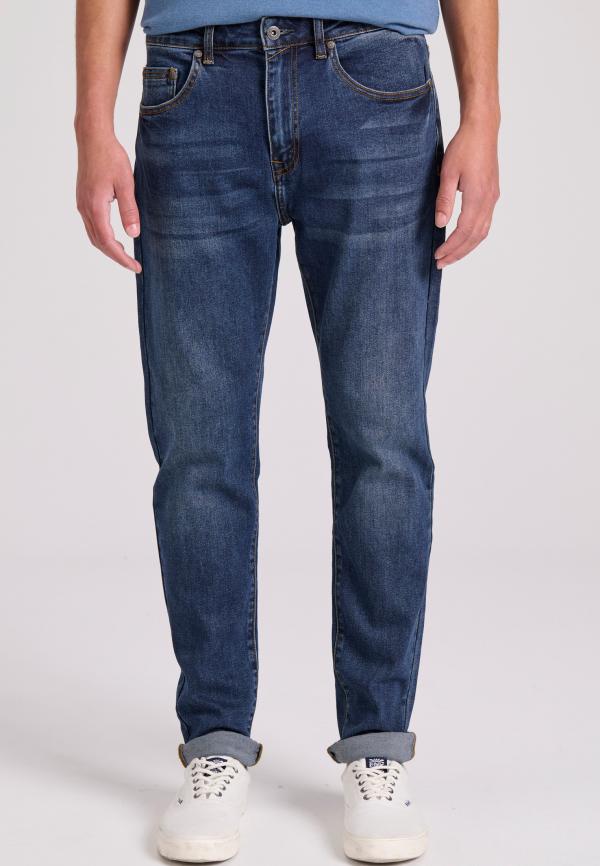 Slim tapered fit τζιν παντελόνι