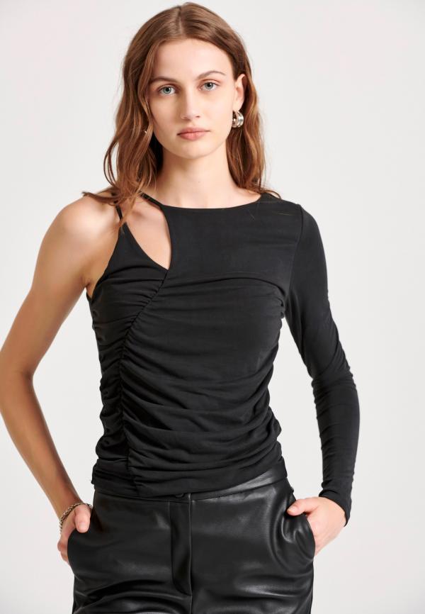 One-shoulder τοπ με σούρες