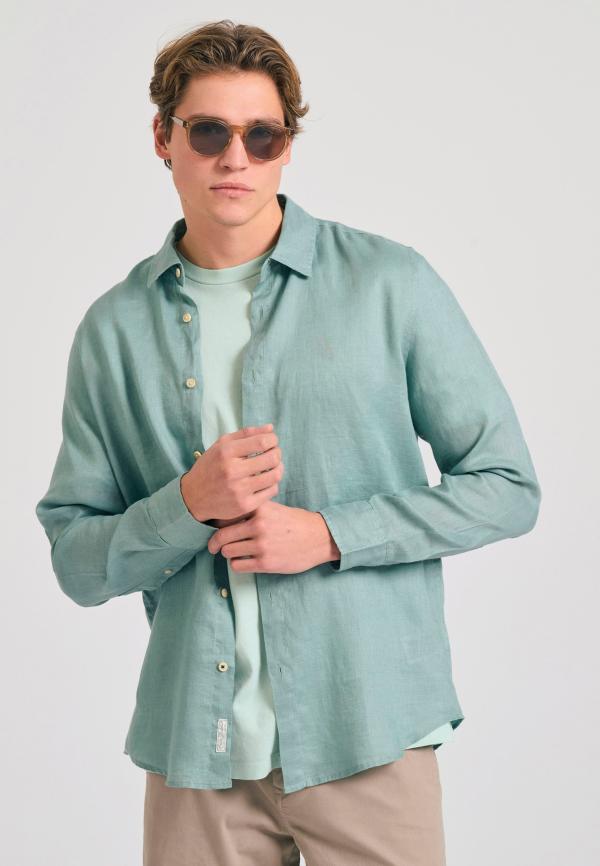 Garment dyed λινό πουκάμισο - The essentials