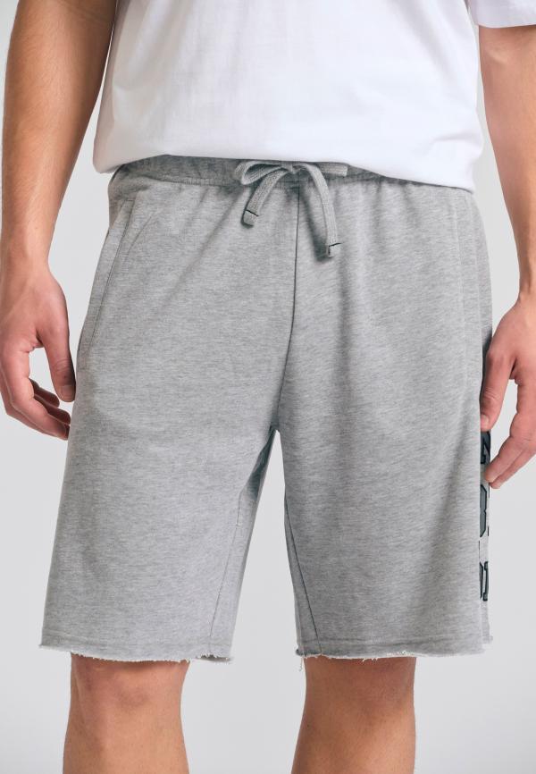 Wide leg fit αθλητική βερμούδα με branded τύπωμα