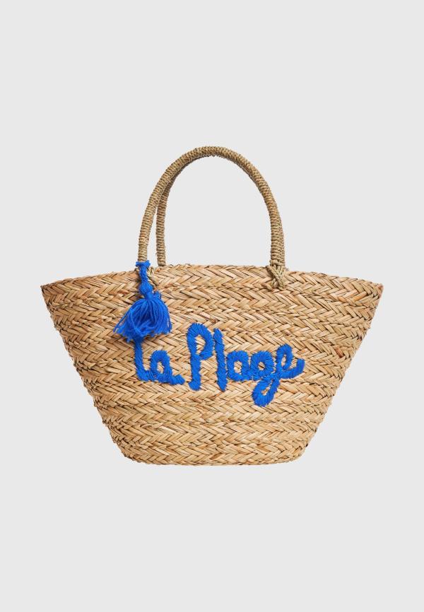 Γυναικεία ψάθινη τσάντα tote La Plage