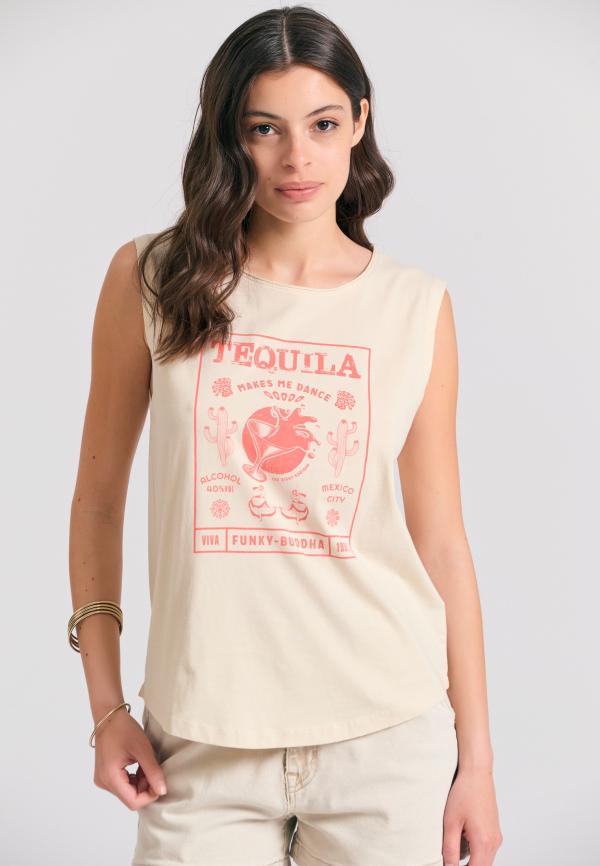 T-shirt από οργανικό βαμβάκι με vintage print