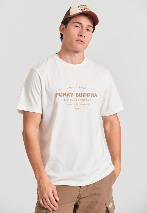 T-shirt με embossed τύπωμα από οργανικό βαμβάκι