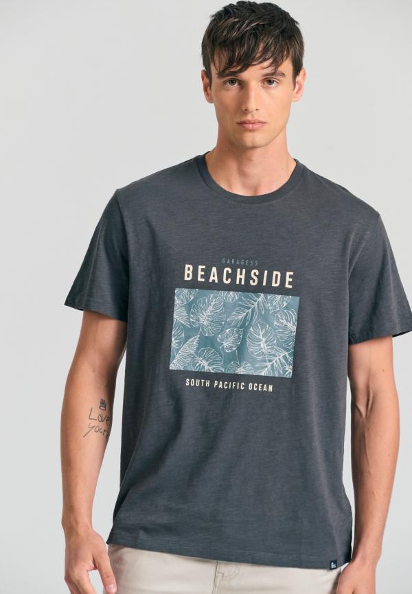 T-shirt με frame τύπωμα στο στήθος Garage 55.