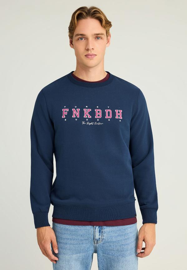 Relaxed fit φούτερ με κέντημα στο στήθος