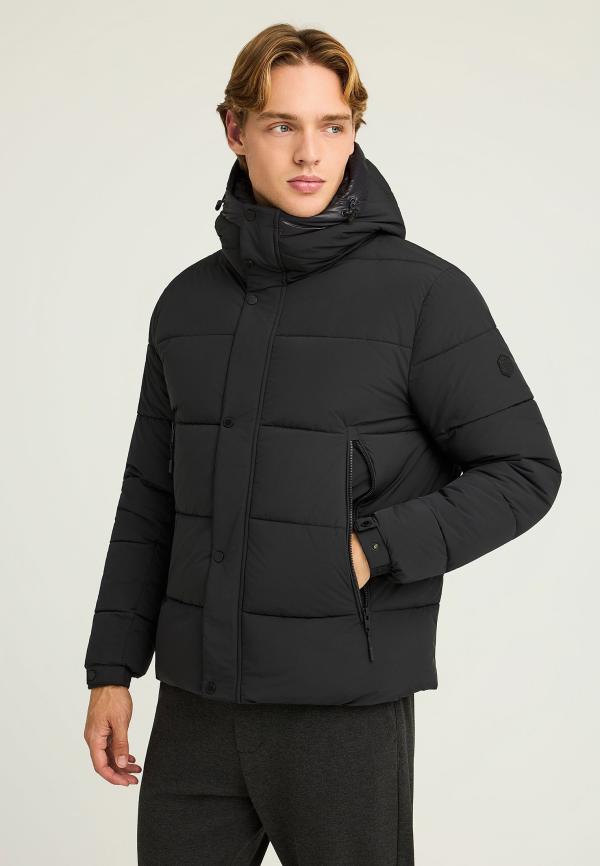 Ανδρικό puffer μπουφάν με κουκούλα