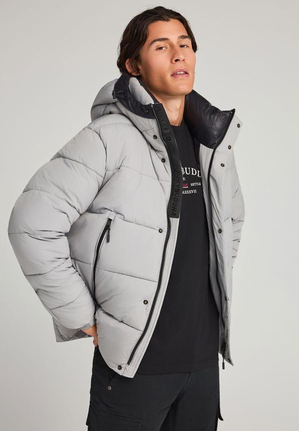 Ανδρικό puffer μπουφάν με κουκούλα