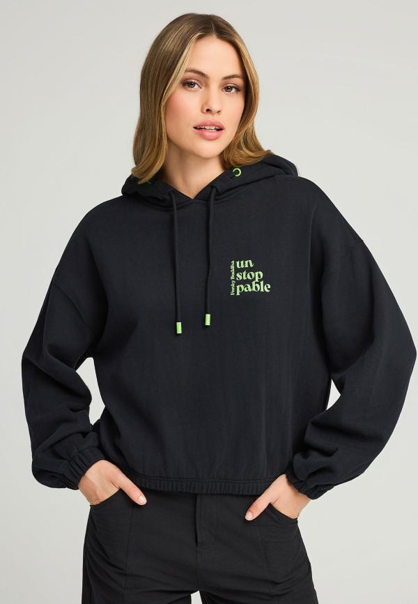 Relaxed fit φούτερ με κουκούλα και τύπωμα
